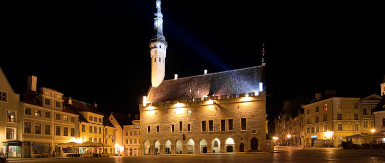 City Hall Square in Tallinn, Estonia