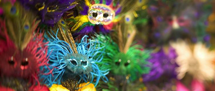 Colourful masks, Mardi Gras, Louisiana