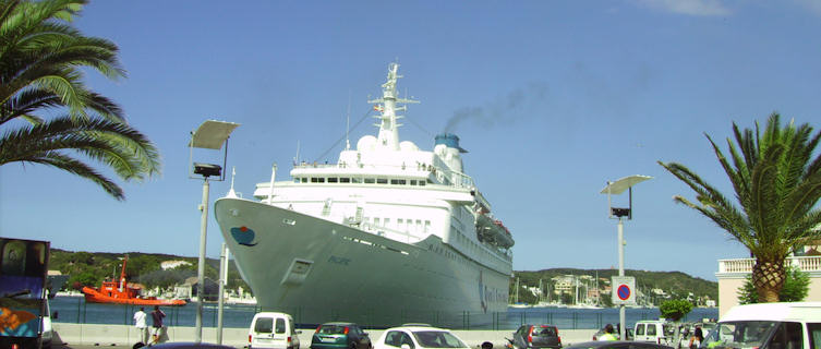 Cruise ship in Mahon, Menorca