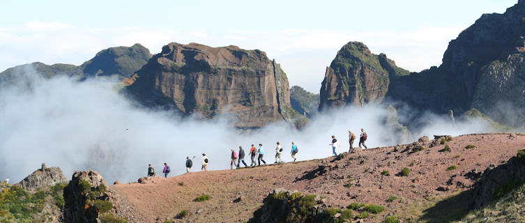 Hiking is popular in Madeira