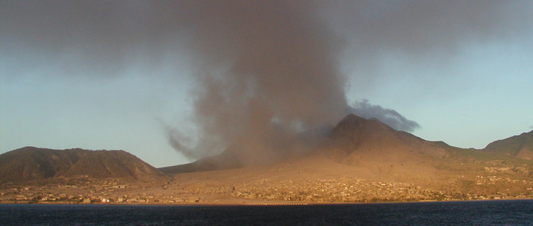 It is possible to view the errupting volcano from the sea
