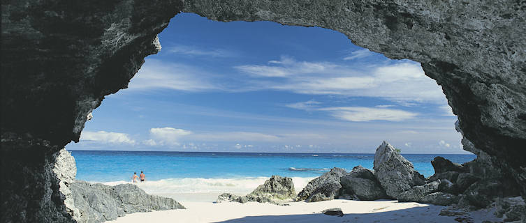 Rock formations, beach, Bermuda