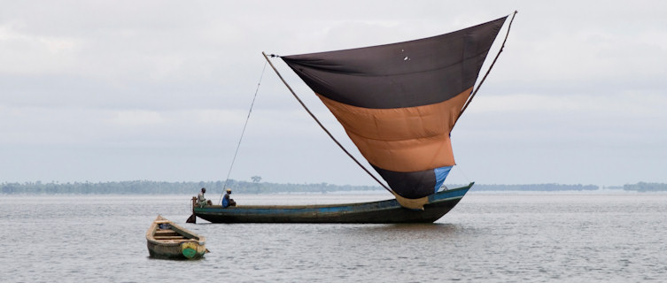 Traditional West African sailing boat, Sierra Leone